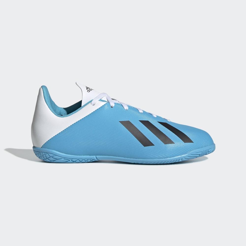 Adidasi Fotbal Adidas X 19.4 Indoor Barbati Romania - Albastri Deschis/Negrii/Roz F35352